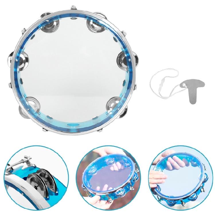 Musical Tambourine Metal Bells Handheld Percussion Drum Instrument Tambourine