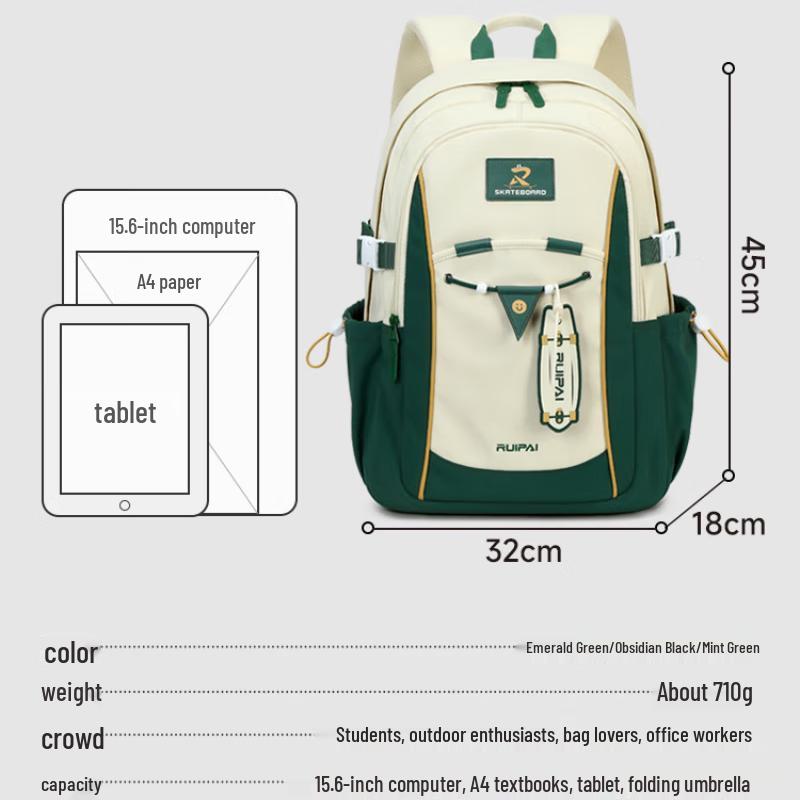 RUiPAi Sports Academy Ergonomic Student Backpack