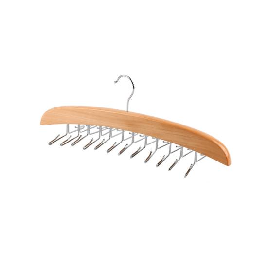 Beltehenger Belteoppbevaringsstativ i tre med 12 kroker skaporganisering Plassbesparende Belte Scraft Bag Hengeholder for soverom