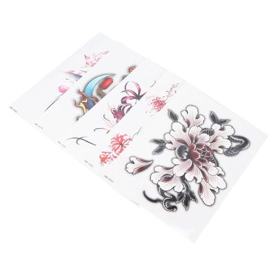 Women Flower Pattern Waterproof Tattoo Sticker Arm Back Exquisite Temporary Tattoo Sticker