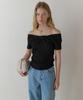 AMONG A Twist Jersey Top_Black