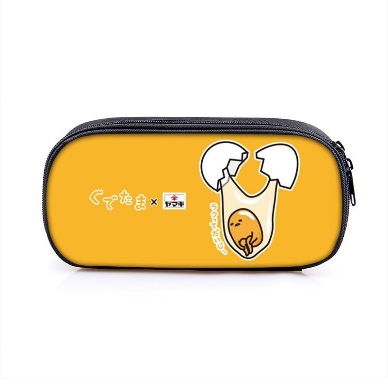 Gudetama Lazy Egg Cartoon Pen Bag With Large Capacity For Kids Students School Supplies