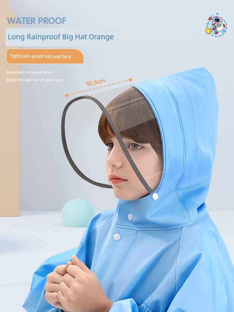 Children's Raincoat for Primary School Students, Long Style for Boys, Full-Body Protection Against Heavy Rain, Suitable for Boys and Girls Going to