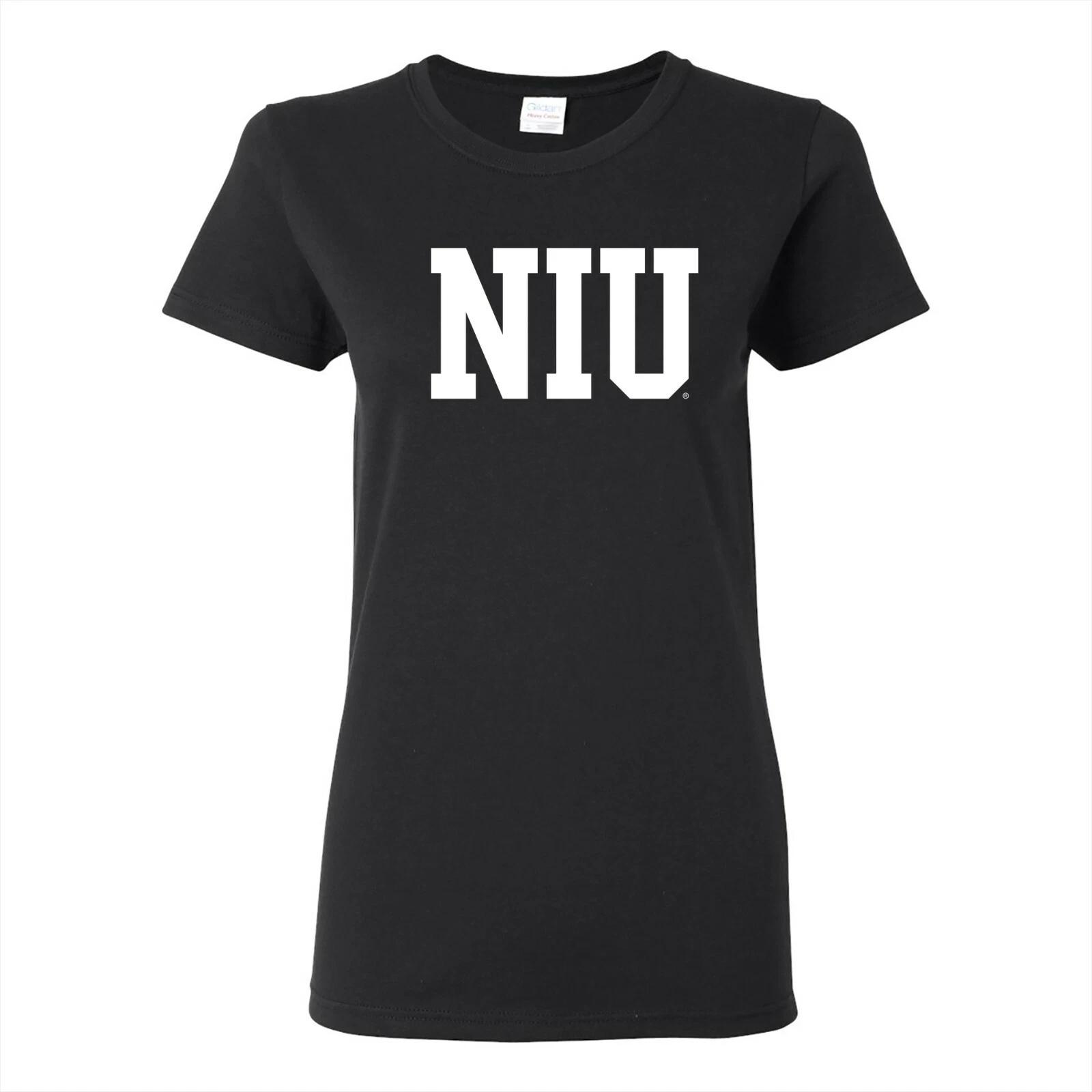 Northern Illinois Huskies Basic Block Womens T-Shirt - Black XL