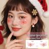 Christmas Makeup Stickers: Festive Blush & Eyeshadow with Tree, Snowflake & Snowman Designs for Parties & New Year