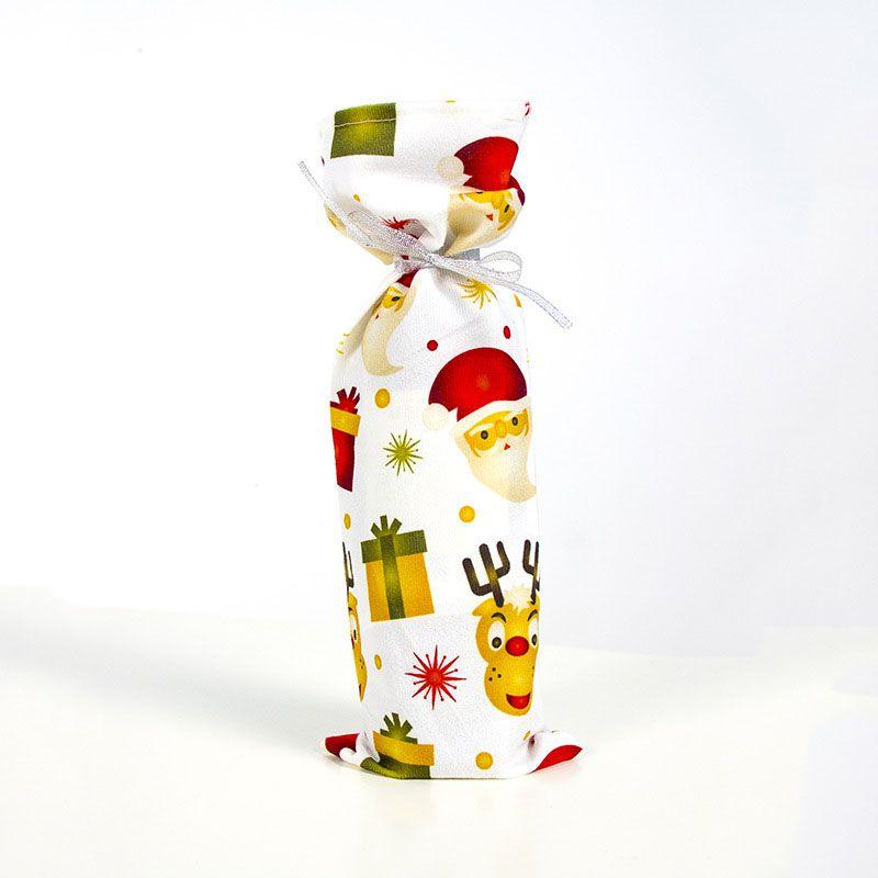 Festive Christmas Wine Bottle Gift Bags With Sequins For A Vibrant Holiday Table