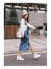 Women's High-Top White Cotton Shoes with Plush Lining, Autumn/Winter 2022 Collection - Height-Enhancing Sports Casual Footwear.