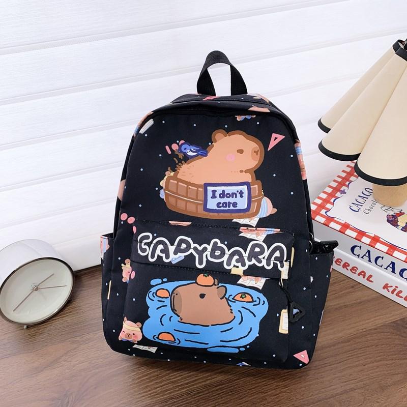 

Backpack Large Capacity Cute Girl Backpack Female Leisure Kindergarten Large Class Elementary School Bag чорний