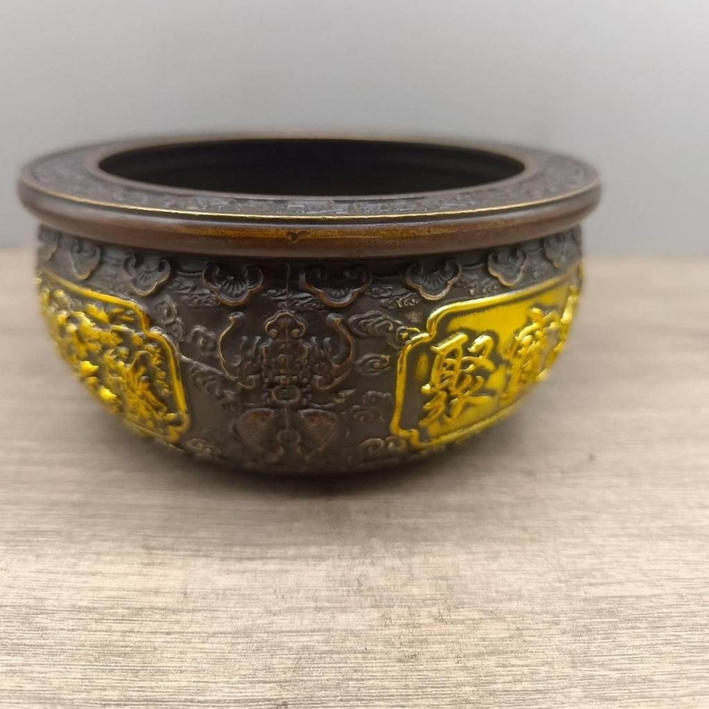 Incense Burner Brass Holder AntiqueStyle Censer for Collectors, Home Decor, Meditation, Tea