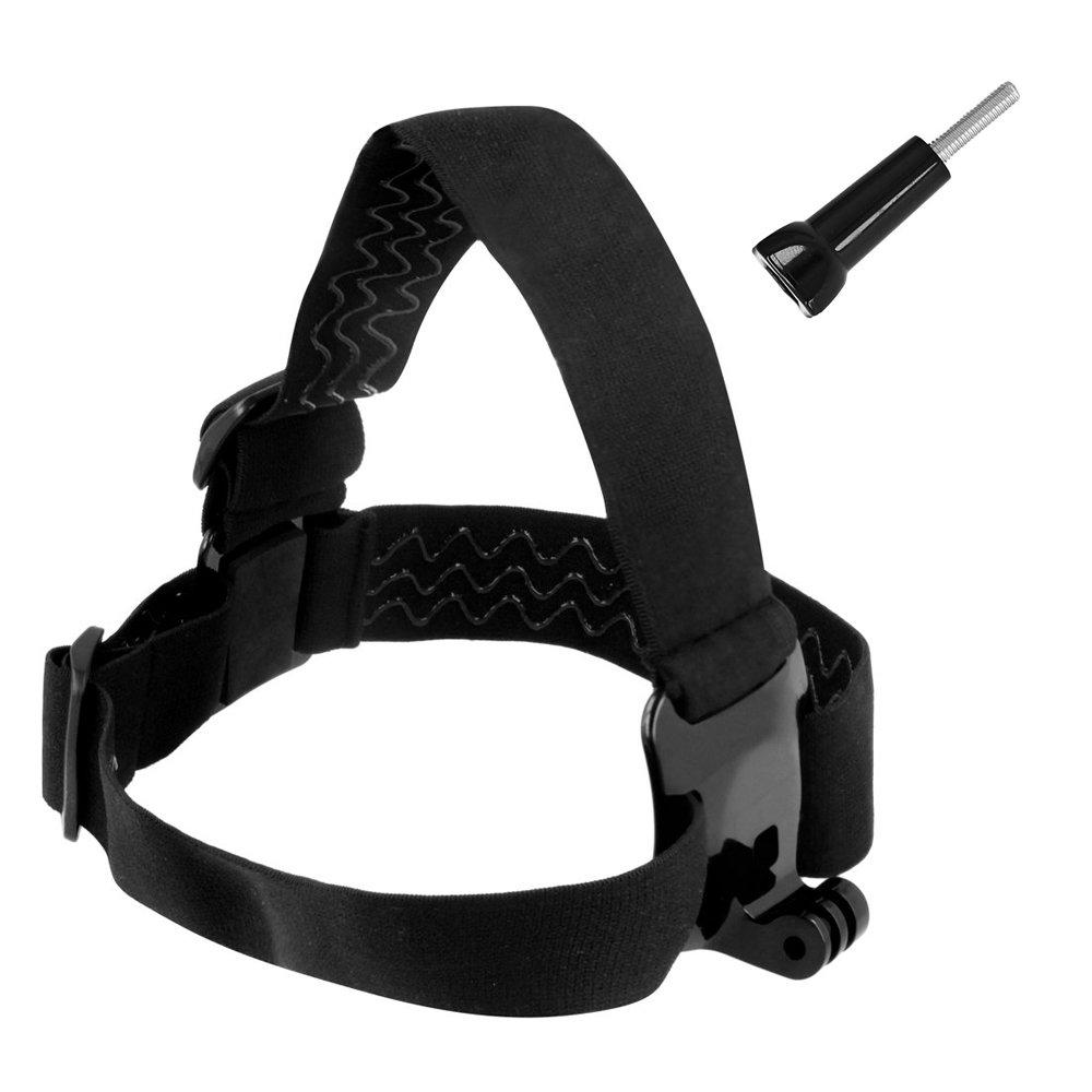 SuperMerchantEU Helm Hoofdband voor GoPro Sportcamera's, Verstelbaar, Universeel, Zwart
