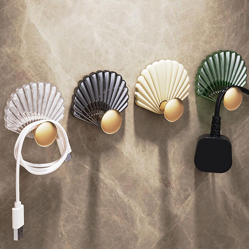 4 Pcs Coat Hangers Shell Wall Hook Storage Hooks Heavy Duty Towel Decorative Household Sundries