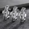 Für Tissot 1853 T035617 T035439 Edelstahl-Uhrenschließe Schmetterlingsfaltschließe Uhrenarmbandschließe Metall-Uhrenknopf Armbandzubehör