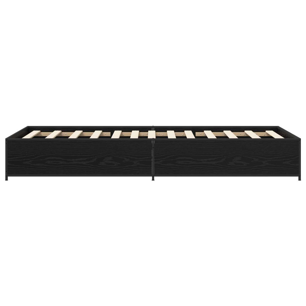 Bed Frame Black Oak 80 x 200 cm Particleboard