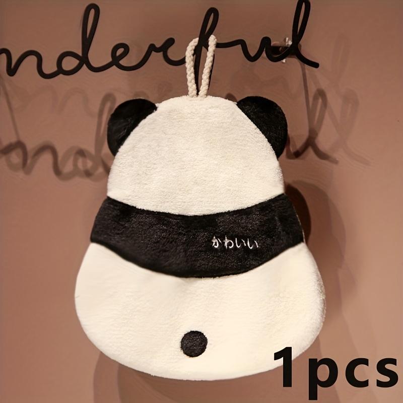 

Soft coral fleece towel, highly absorbent, cute panda & bee design, ideal for kitchen & bathroom. 1