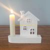92MF Castle House Candle Holder Castings Molds Resins Moulds Gypsum Clay Molds Candlesticks Silicone Molds Home Decorations