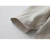 Japanese Cotton and Linen Shirt Women's Solid Color Versatile Casual Round Neck Seven Quarter Sleeved Shirt