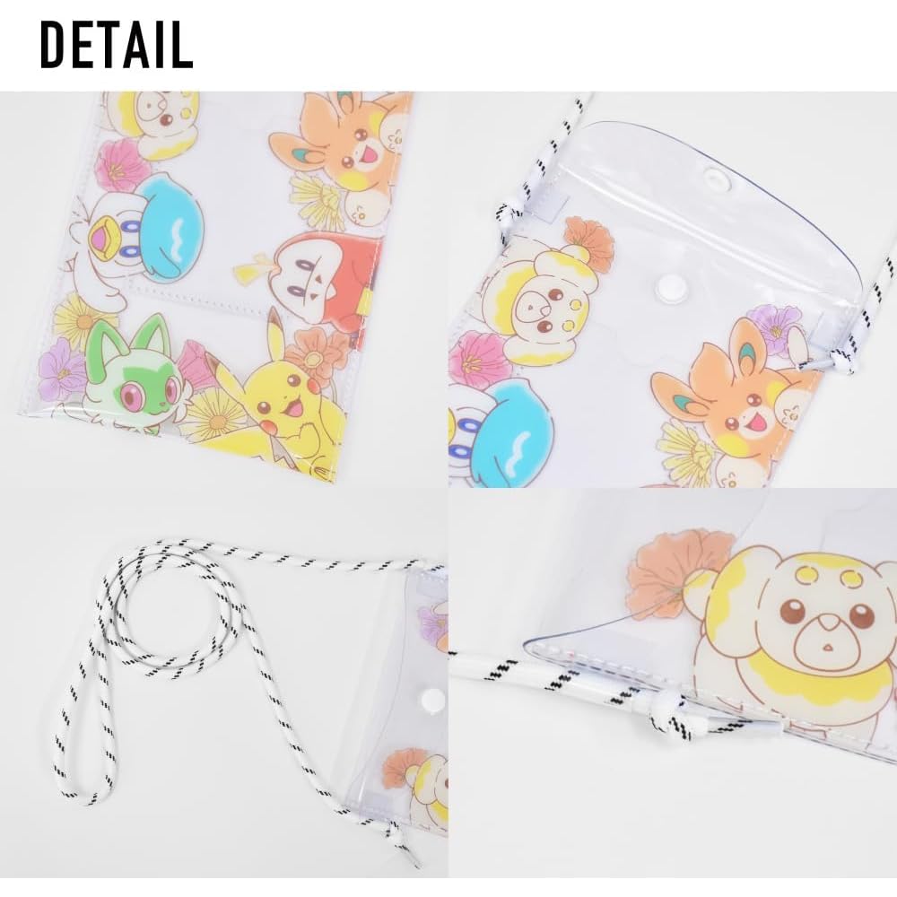 Pokemon Flower PVC Shoulder Pouch Stylish Design Lightweight Travel Accessory