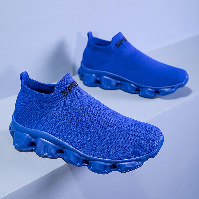 Chaussures de sport respirantes pour hommes Chaussures confortables pour la course, la marche, le jogging pour couples Couvre-pieds d'extérieur Chaussettes et chaussures décontractées