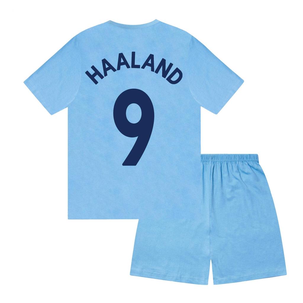 Manchester City FC Boys Haaland 9 Sublimated Short Pyjama Set