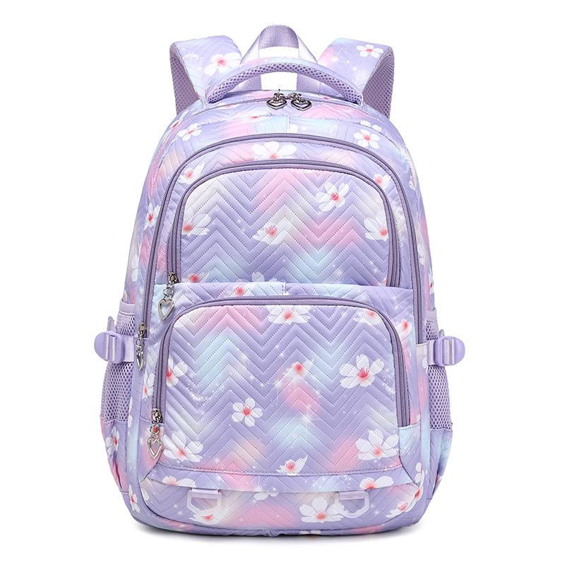 

Милый водонепроницаемый школьный рюкзак для девочек на 2025 год - Легкий и с принтом фиолетовый
