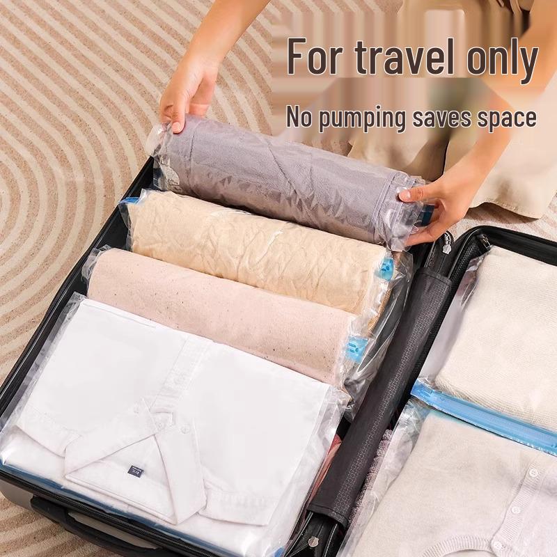 Changyang Travel Compression Bags: Portable, No-Pump Hand-Roll Vacuum Storage for Clothes