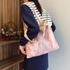 Casual Embroidery Floral Women Shoulder Bags Versatile Large Capacity Ladies Handbag Tote Lightweight Portable Girl Underarm Bag