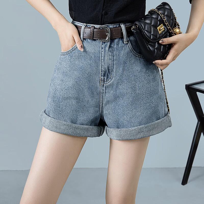 Женские джинсовые шорты Sibai She с высокой талией, вымытые XL