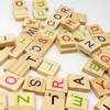 Fantastic Wooden Letter Alphabet Scrabble Number English Words Kids Educational Toy 100Pcs