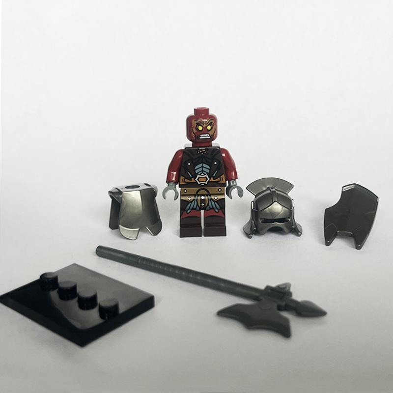 Nuovo Set 21 Pezzi Soldato Uruk Hai Mini Figure Esercito lor008 lor022 Con Bestie Alate Scudo Spada Arco Lancia Armi Giocattoli per Bambini