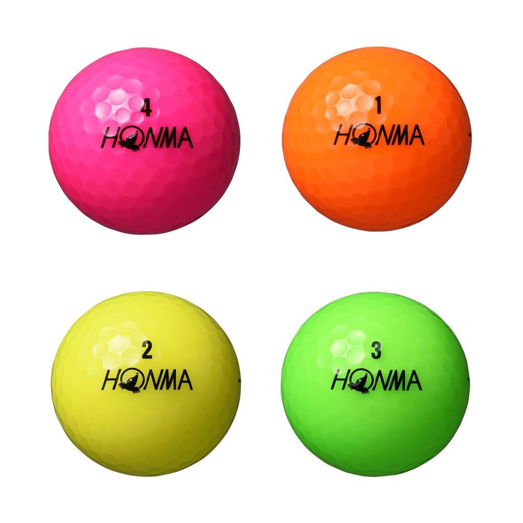 Honma Golf D1 Golf Balls, 2024 Model, BT2401, 2 Dozen (24 Balls), with Shot Markers (Multi-Purpose)
