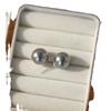 Simple And High-End Silver Gray Pearl Earrings, Pearl Stud Earrings, Many Linen Earrings, Versatile Temperament Earrings.