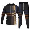Man Jogging Pants Sweatshirt 3D Printed Patchwork Hoodies Trousers 2 Piece Set Streetwear Casual Tracksuit Male Oversized S-6XL
