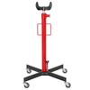 Macaco Hidráulico de Fossa, Macaco de Levantamento 500 kg, com Rodas Giratórias e Pedal, Aço, 58 x 58 x 110-191,5 cm Vermelho