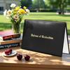 Custom Logo School A4 Blank PU Leather Diploma Cover with Gold/Silver Printing Certificate Diploma Certificate Cover Folder