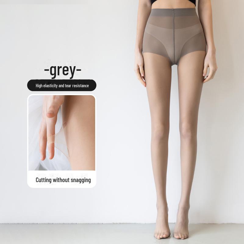 Ultracienkie Niewidoczne Czarne Pończochy dla Kobiet, Wiosna/Lato, Koloru Cielistego, Rozmiar Plus