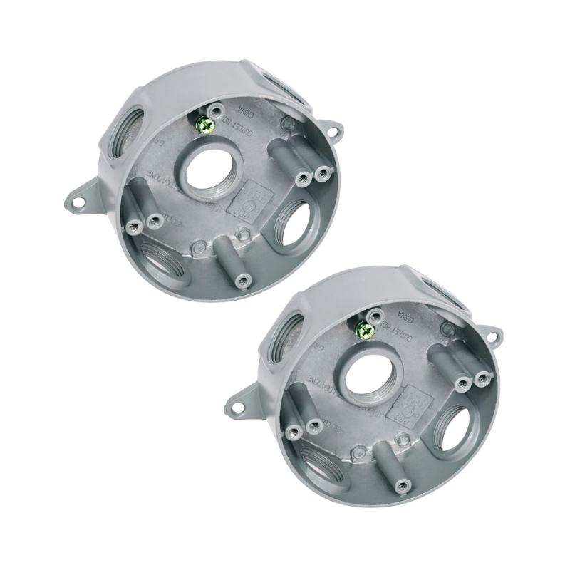 

Restros Aesthetic Exposed Installation Junctions Box Pack Of 2 ABS 5 Hole Design For Modern Electrical Wiring 1