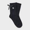 Ribbon Crew Socks NY (Black)