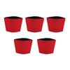 5PCS Reusable Coffee Cup Sleeve Loop Fastener Neoprene Insulated Cup Sleeve for Iced and Hot Drinks Beverages Red