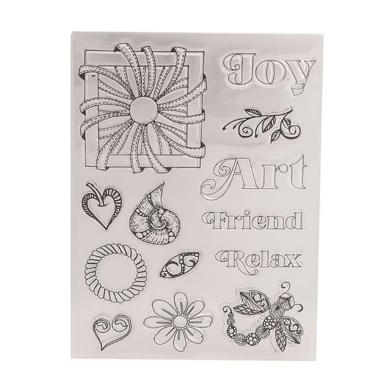 

Aesthetic Flower Pattern Silicone Stamp Scrapbooking Clear Stamp for Card Making Journal Planner Photo Album Decoration 1