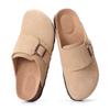 Fashion Shevalues 2025 New Mules For Women Cork Insole Outdoor Beach Slippers With Adjustable Buckle Cow Suede Soft Sole Women's Sandals