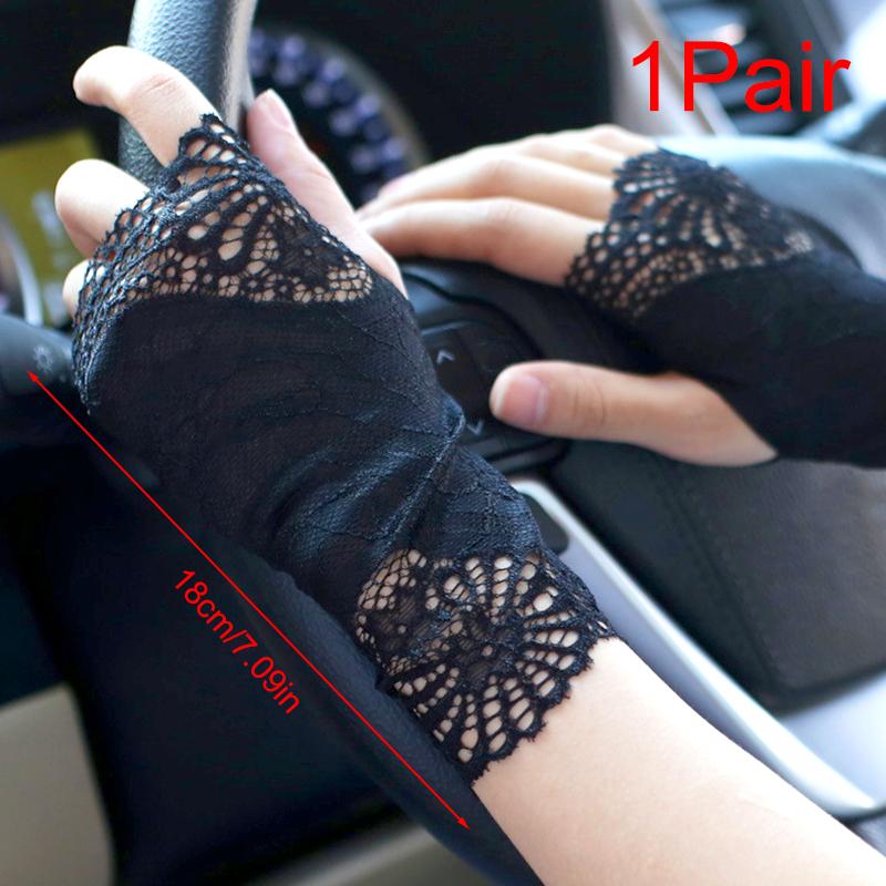 1 Paar Sonnenschutzärmel Tanzperformance Kurzer Handgelenkschutz Sommerabdeckung Narben Mode Fahrhandschuhe Freiliegende Finger