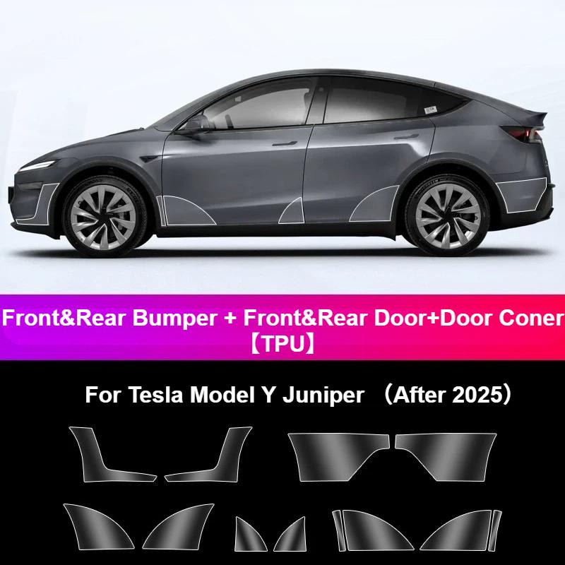 Anti-Scratch Clear Film for Tesla ModelY Juniper 6-Seater ModelYL Car Door Edges & Bumpers Paint Protection Film (PPF) ClearTPU