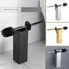 Bathroom Toilet Brush Holder Set Stainless Steel Black Square Cleaning Tools Vertical Toilet Brush Bathroom Cleaning Accessories
