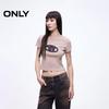 ONLY Women's Slim Fit Round Neck Cropped T-Shirt