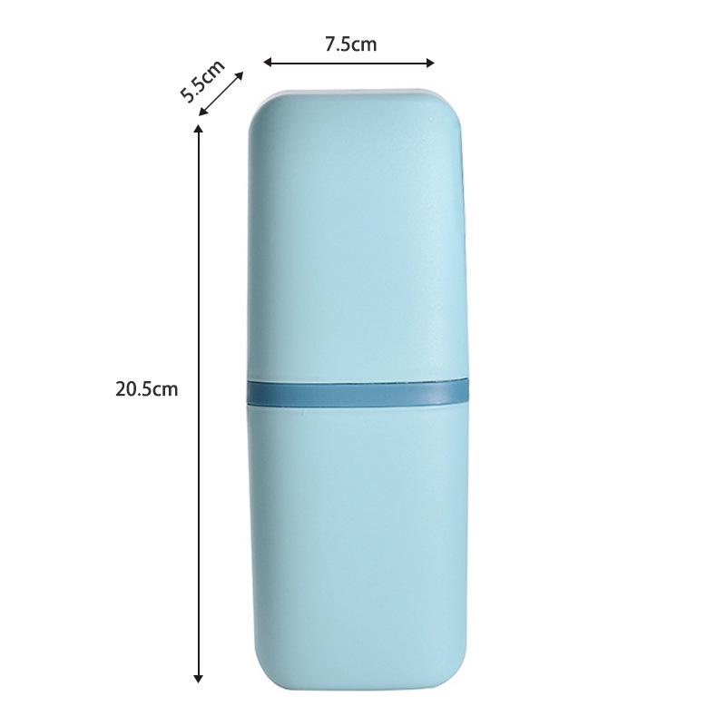 Portable Travel Toothbrush & Mouthwash Cup Set - Simple Household Storage for Couples