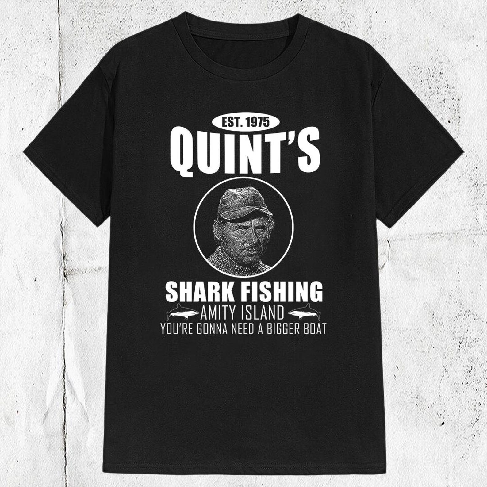 Quints Shark Fishing Jaws Shark Movie T shirt 2XL