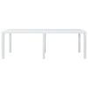 VidaXL Table de jardin Blanc 220x90x72 cm Plastique Aspect de rotin
