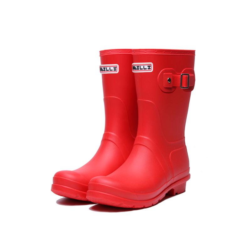 Women's Waterproof Non-Slip Fashion Rain Boots - Spring/Summer Korean Style, Wear-Resistant Solid Color