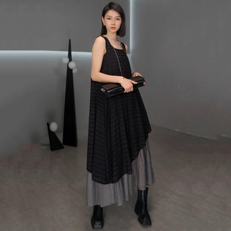 XITAO Square Collar Patchwork Vintage Woman Dress ZMY1226