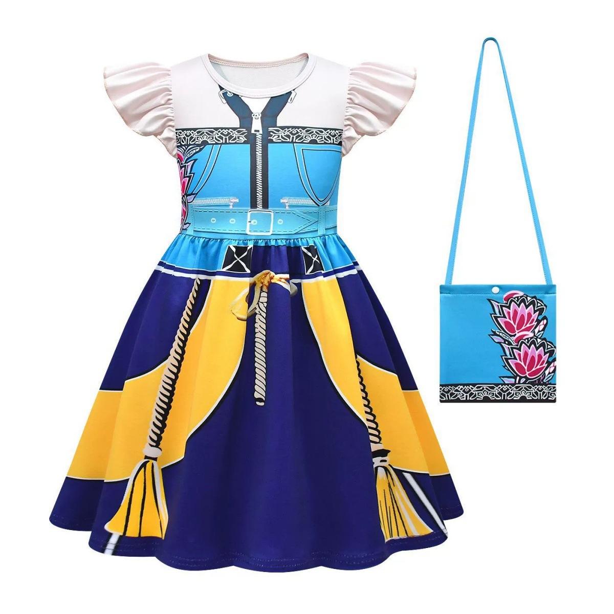 

K-pop Фильмы Охотники на демонов Платье в том же стиле для девочек Маскарадный костюм на Хэллоуин для детей Косплей Маскарад Руми Мира Зои 130